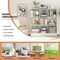 Costway 8-Cube Bookcase 41" Wooden Toy Storage Organizer for Kids Bookshelf Natural/White